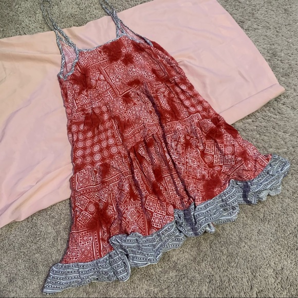 SOLD Red Boho Dress - Picture 4 of 5